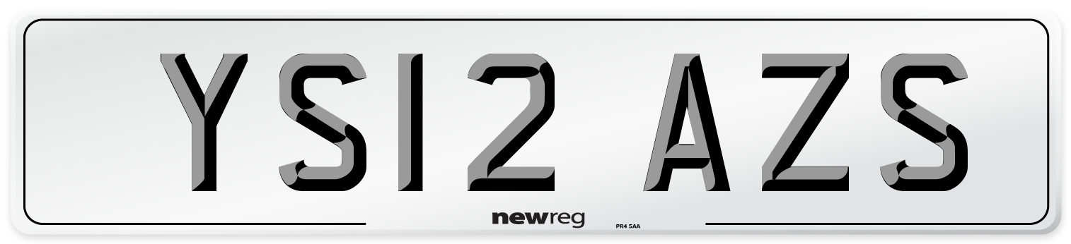 YS12 AZS Number Plate from New Reg